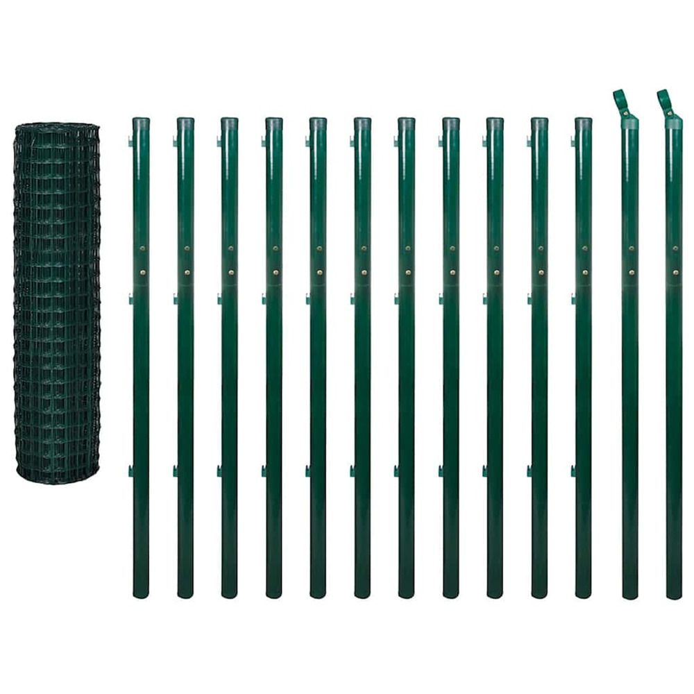 Clôture euro acier 25 x 1,7 m vert