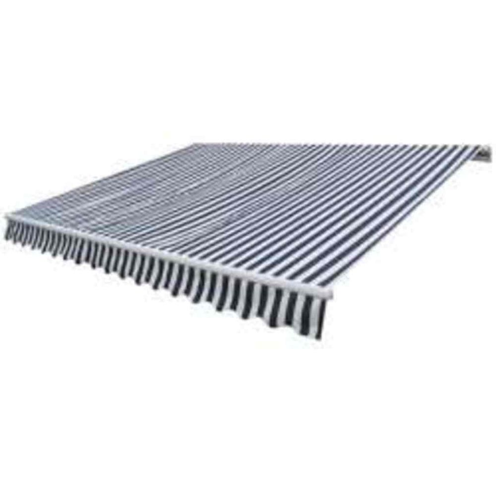 Auvent pliable motorisé 600 cm bleu/blanc