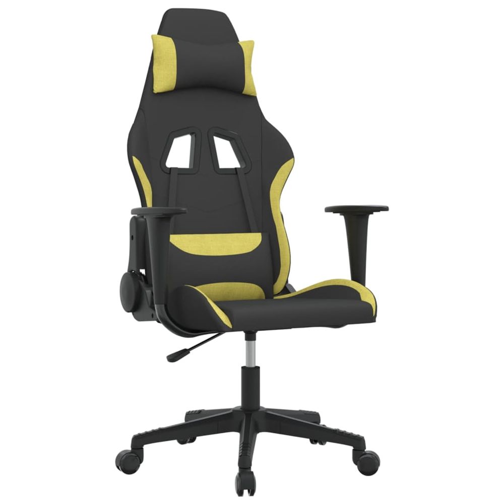 Chaise de jeu noir et vert clair tissu