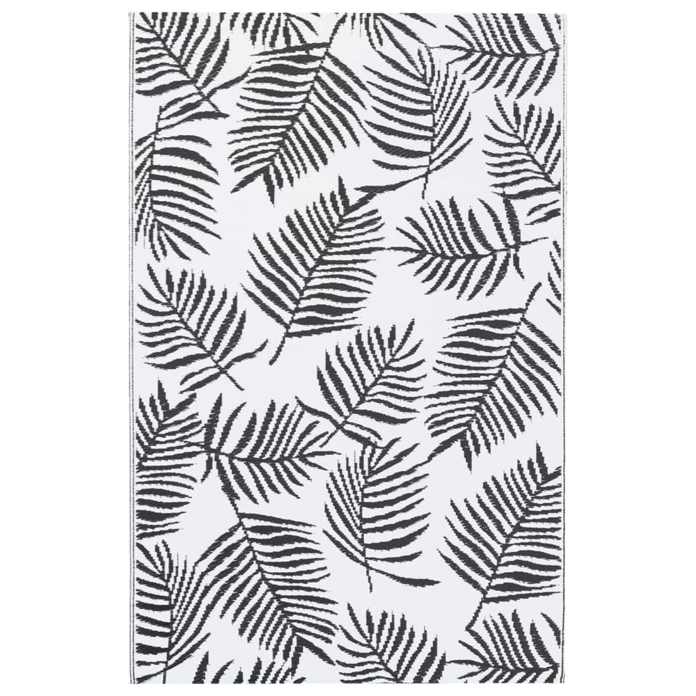 Tapis d'extérieur arakil blanc et noir 120x180 cm pp