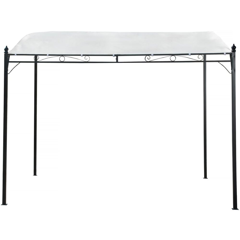 Pergola inclinée en métal - 3 x 2,5 m - beige