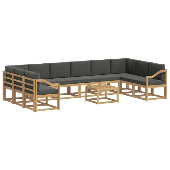Ensemble de canapés d'extérieur 11 pc blanc et anthracite