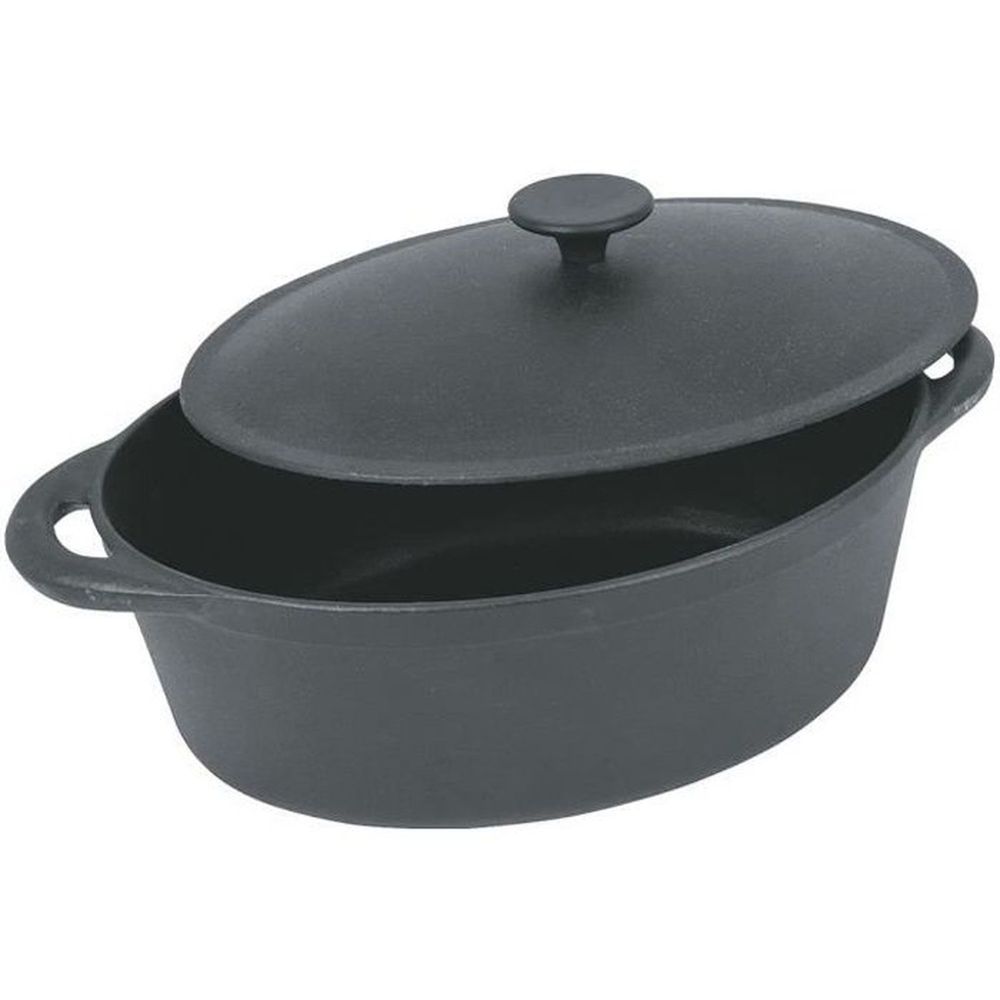 SCHMORGOLD Cocotte Ovale En Fonte Émaillée 37,5 Cm - 9,8 L Avec Couvercle Pour Induction Et Four - Idéale Pour Rôtis Et Plats Mijotés
