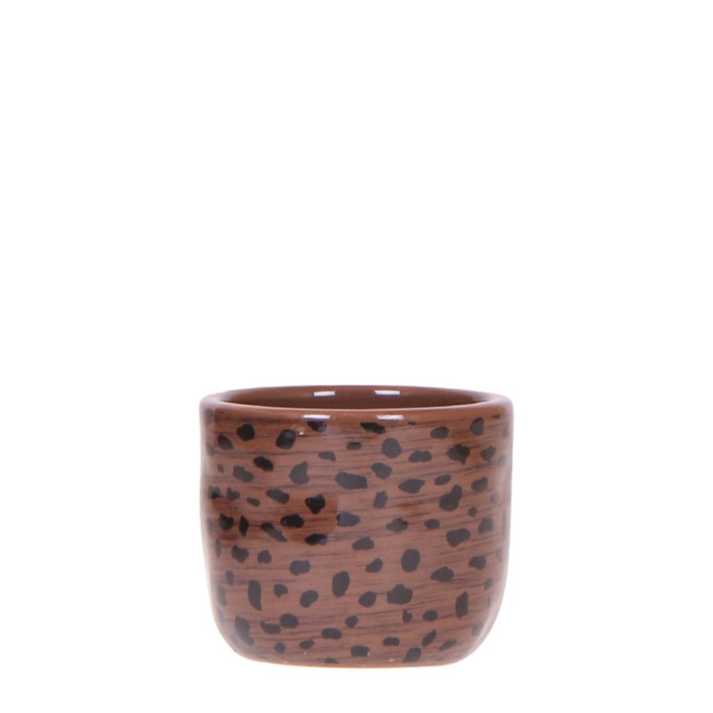 Pot de fleurs motif léopard - d.6cm