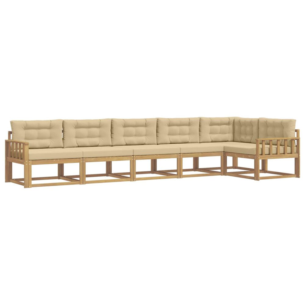 Ensemble de canapés d'extérieur 4 pc blanc et beige polyester