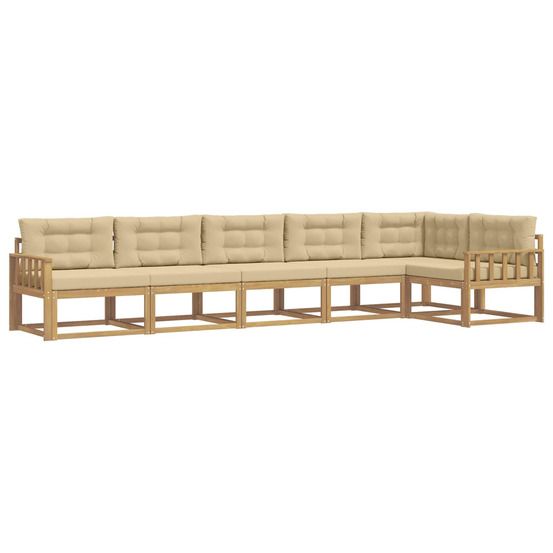 Ensemble de canapés d'extérieur 4 pc blanc et beige polyester