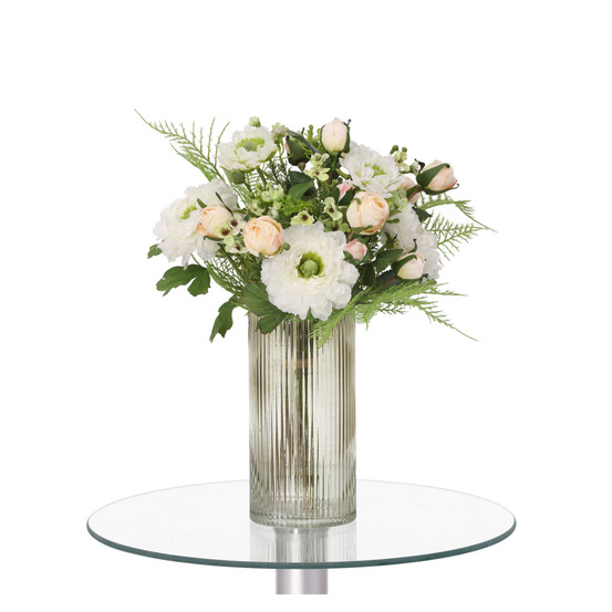 Bouquet d'art artisanal frieda bern 35cm blanc