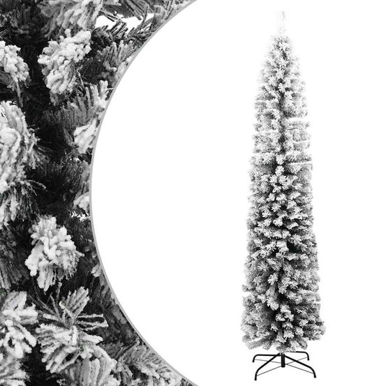 Arbre de Noël neigeux avec base