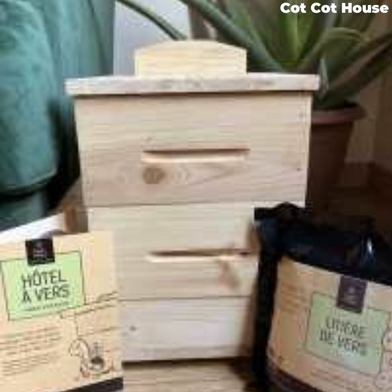 Hôtel à vers organic worms petit modèle + litière de vers