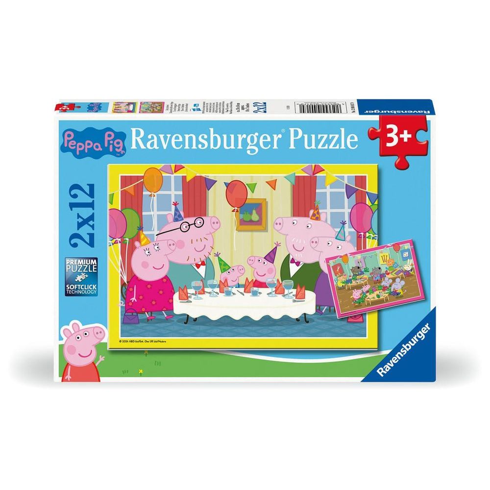 Peppa pig puzzle enfant 2x12 pieces