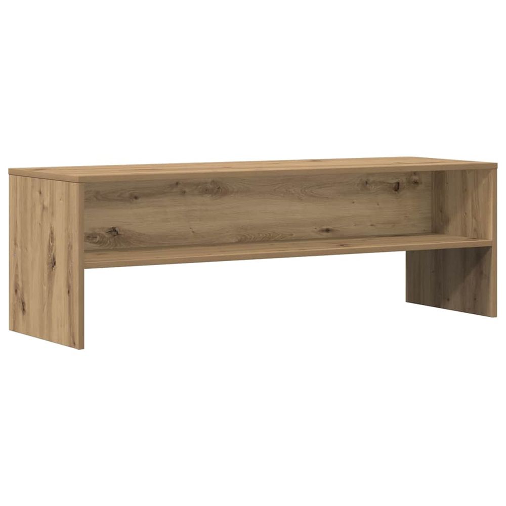 Meuble tv chêne artisanal 120x40x40 cm bois d'ingénierie