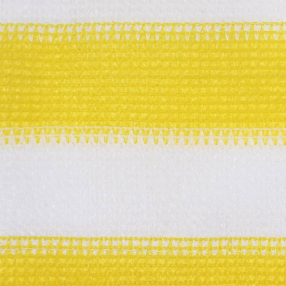 Écran de balcon jaune et blanc 120x500 cm pehd