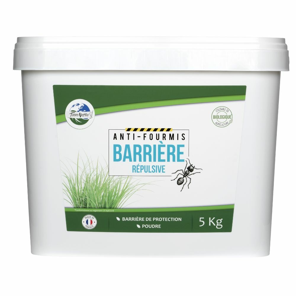 Anti-fourmis - poudre barri�re r�pulsive - pr�t � l'emploi - seau 5 kg