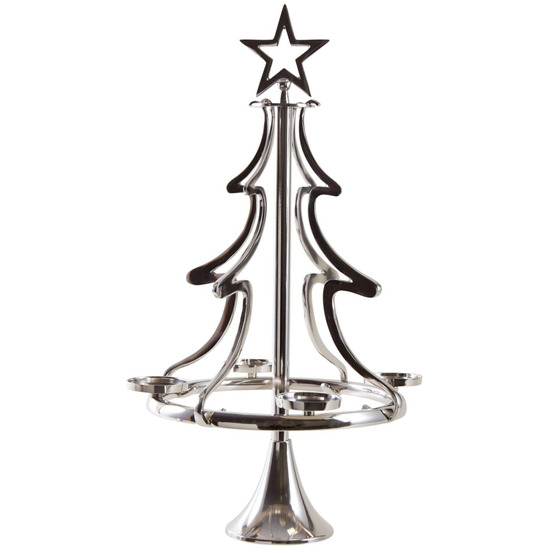 Sapin porte bougie en aluminium hauteur 73cm