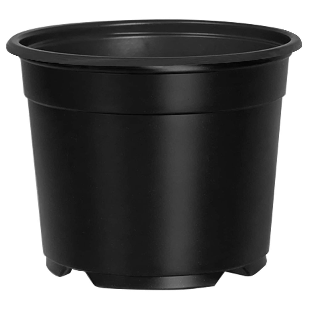 Pot à fleurs rond 200 pc noir ø 10 x 8 cm plastique