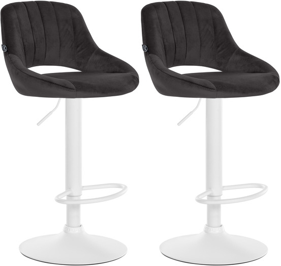Lot de 2 tabourets de bar milet velours w