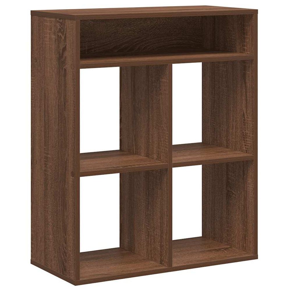 Bibliothèque chêne marron 66x31x80 cm bois d'ingénierie