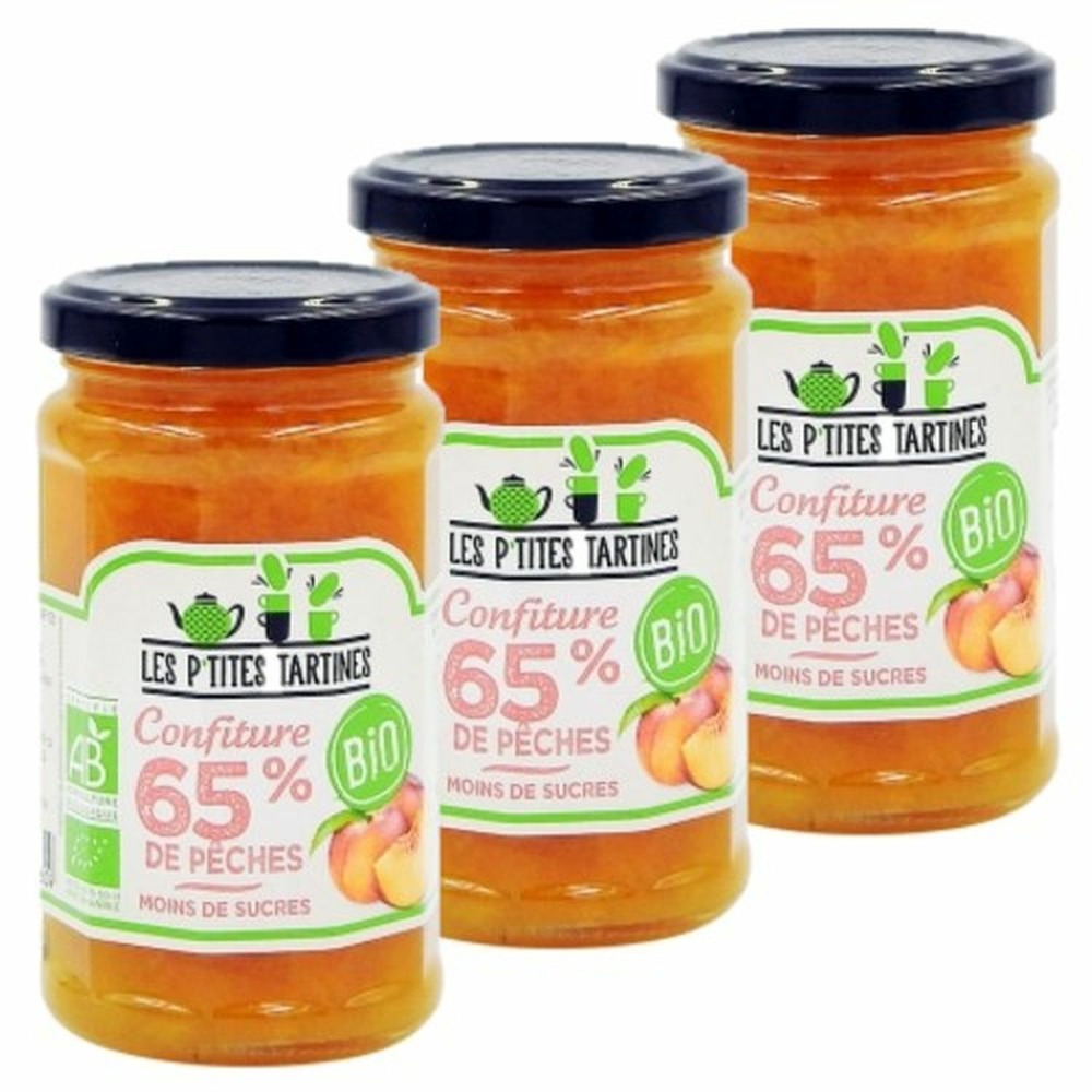 Confiture de pêches allégée bio - les p'tites tartines