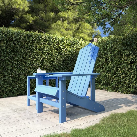 Chaise adirondack de jardin pehd bleu marine
