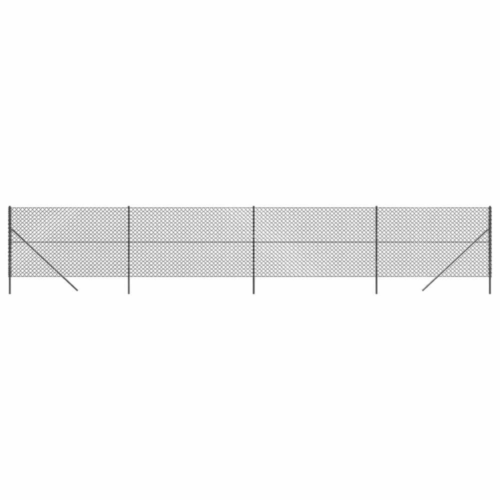 Clôture à mailles losangées anthracite 2x10 m