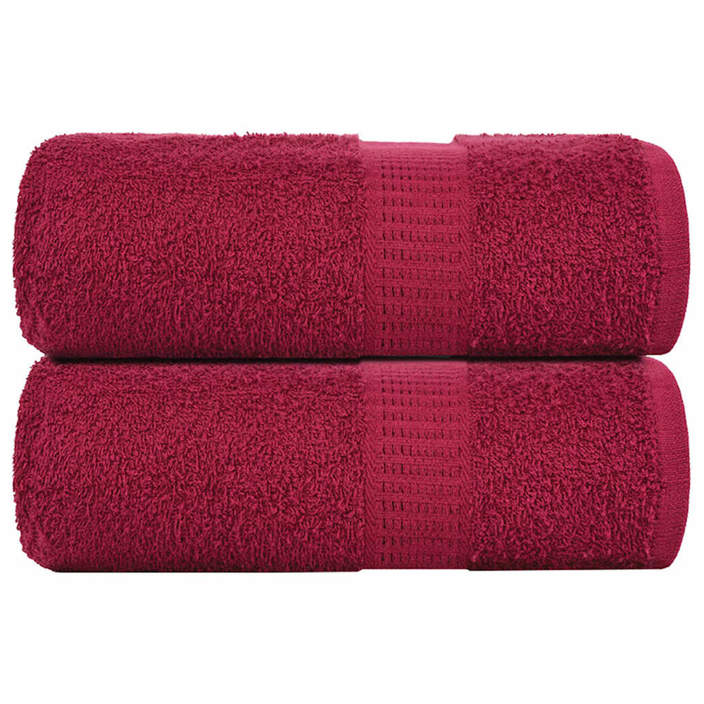 Serviettes de toilette 2 pièces frogn bordeaux 30x30 cm 100 % coton