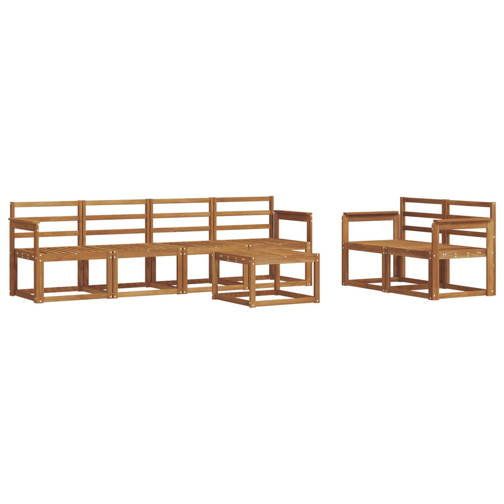 Ensemble de canapés d'extérieur 7 pcs naturel