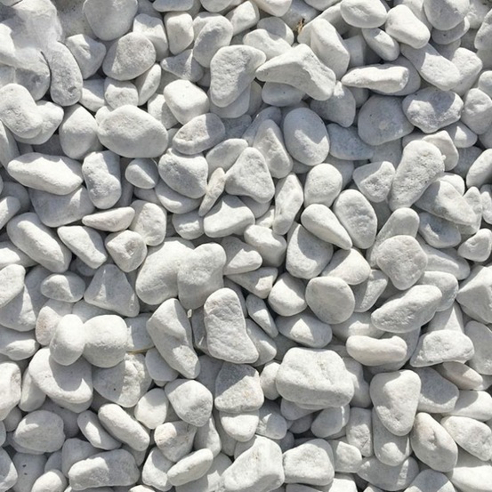 Pack 400kg galet de marbre blanc de carrare ø 25/40 mm (16 sacs x 25kg) - livraison standard