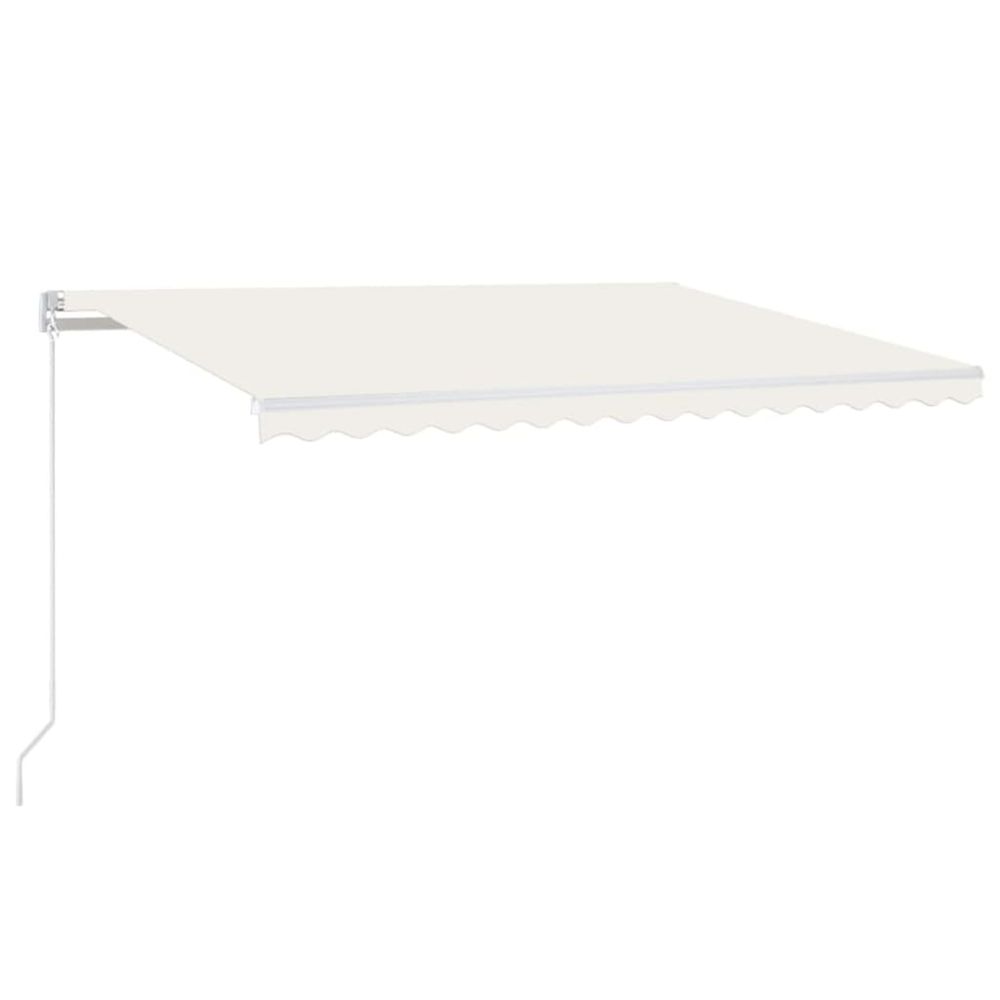 Auvent manuel rétractable avec led 450x300 cm crème