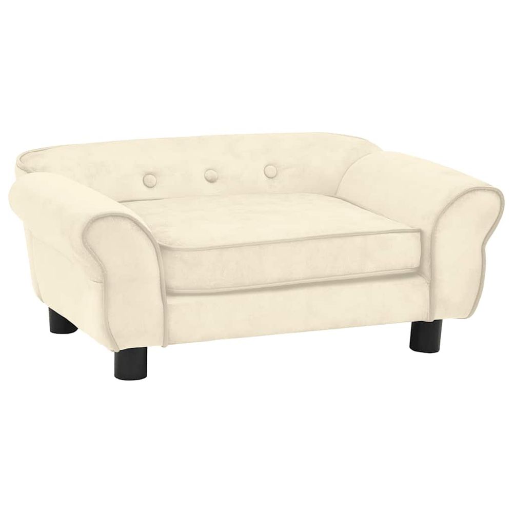 Canapé pour chien crème 72x45x30 cm peluche