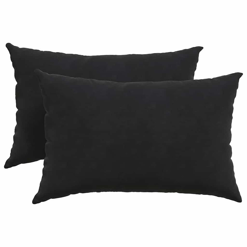 Coussins de canapé 2 pcs noir 60 x 40 cm