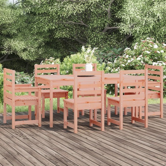 Ensemble à manger de jardin 7 pcs bois massif douglas