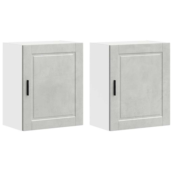 Armoires murales de cuisine 2 pcs porto gris béton