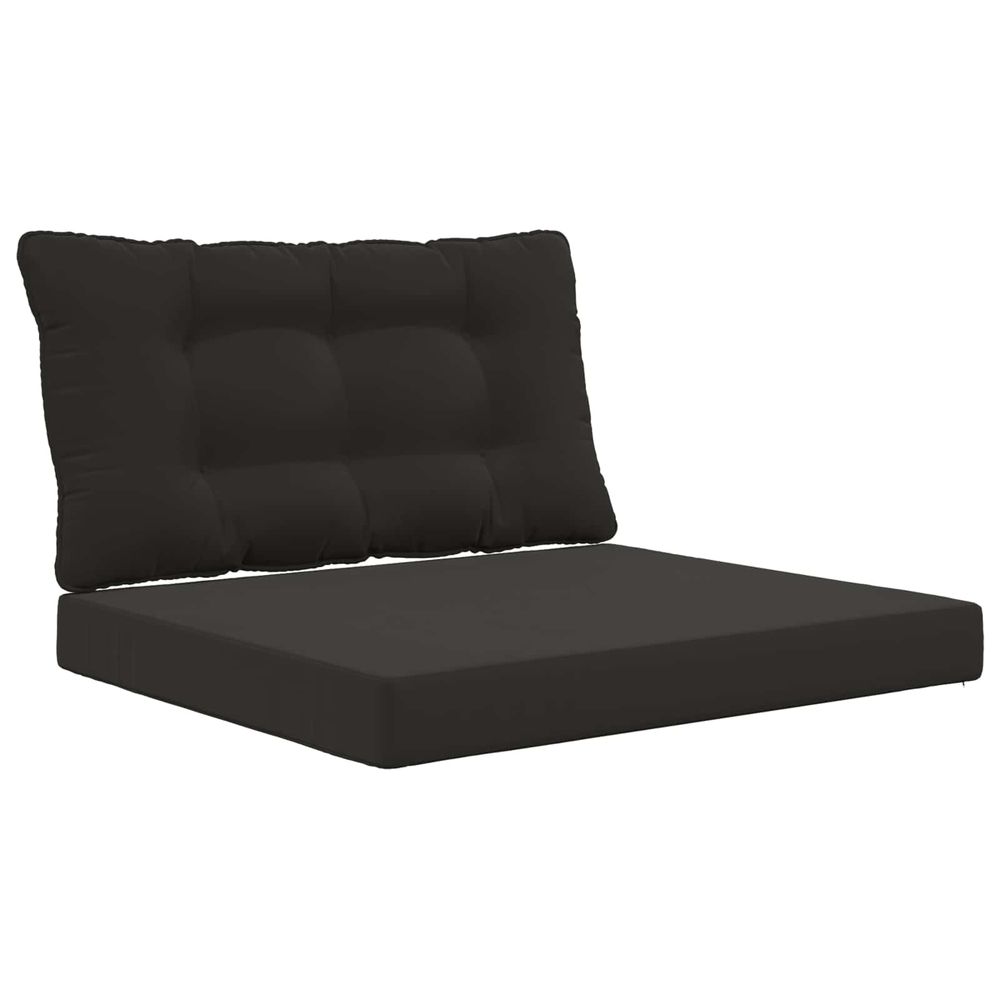 Coussin de canapé d'extérieur polyester noir 80 x 68,5 cm