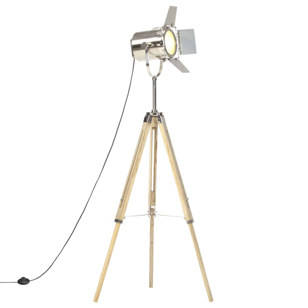 Lampadaire à trépied bois de manguier massif 140 cm