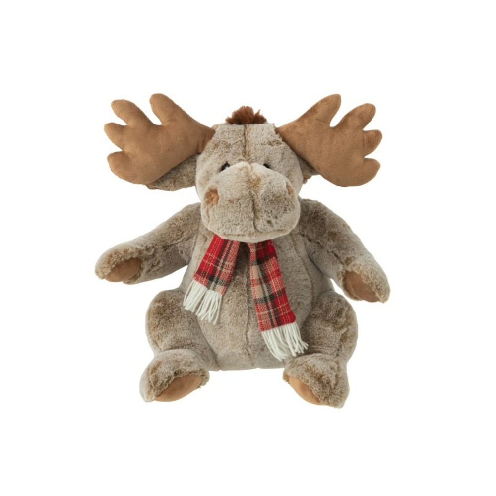 Peluche cerf en tissu marron 38x25x38 cm