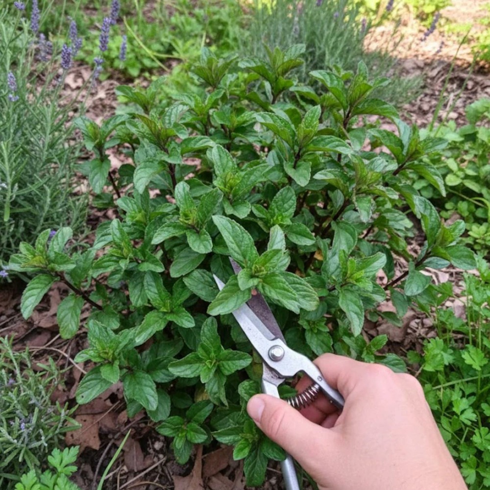 Menthe basilic - sans traitement godet - 5/20 cm