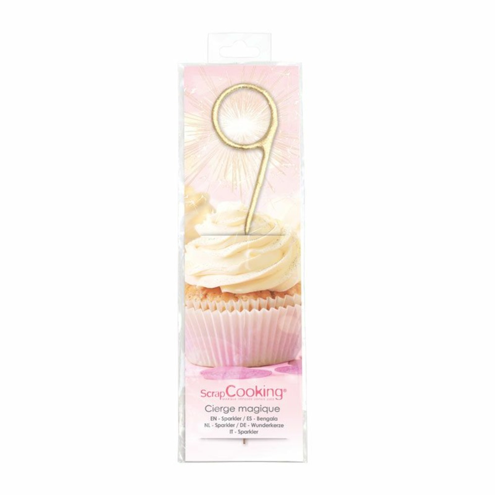 Bougie magique 17,5 cm - chiffre 9