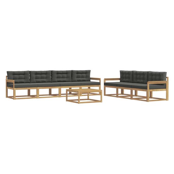 Ensemble de canapés d'extérieur 7 pc blanc et anthracite