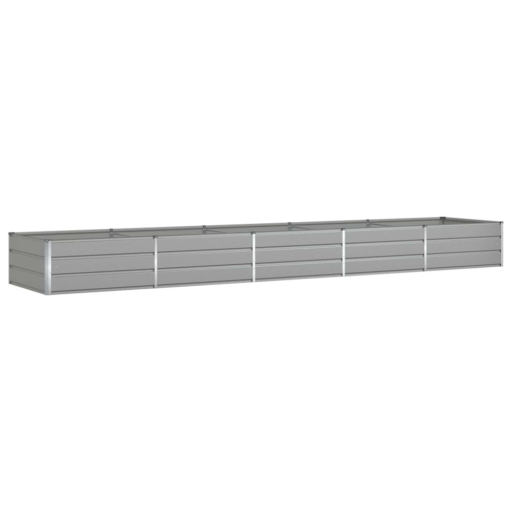 Jardinière gris clair 480 x 100 x 45 cm acier galvanisé