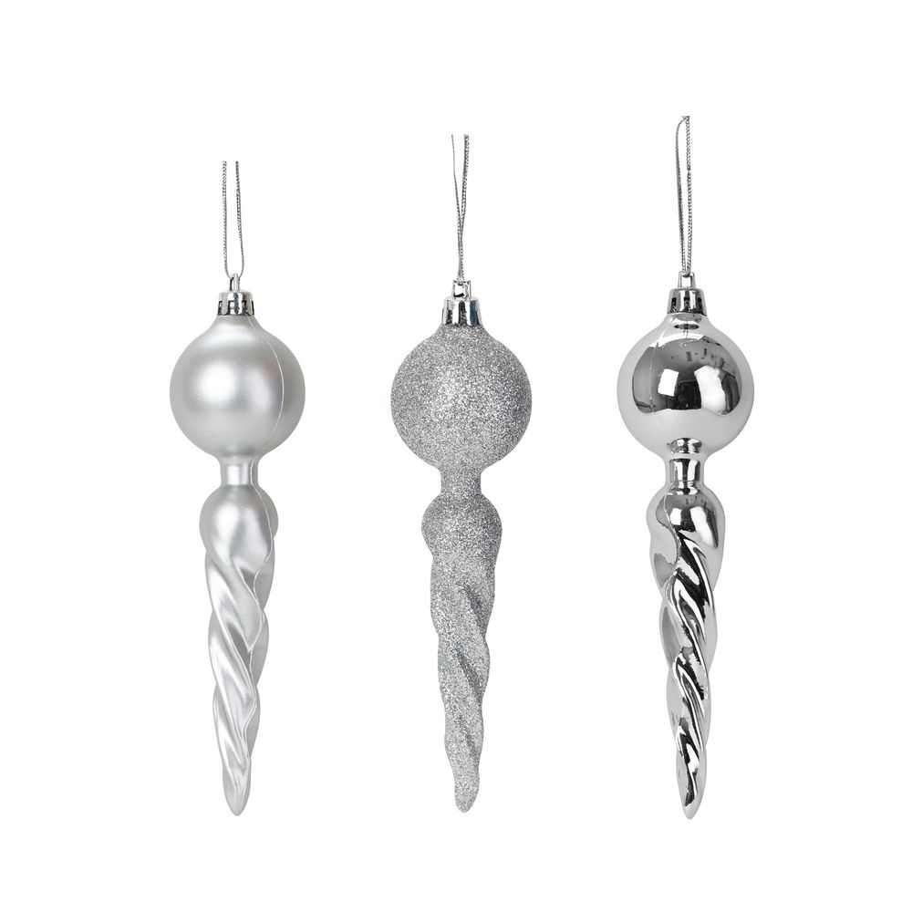 Set de 3 suspensions torsadées de noël