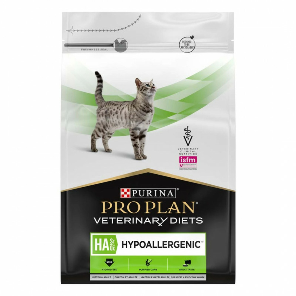 Croquettes chat veterinary diets ha st/ox hypoallergenic - proplan 1,3 kg
