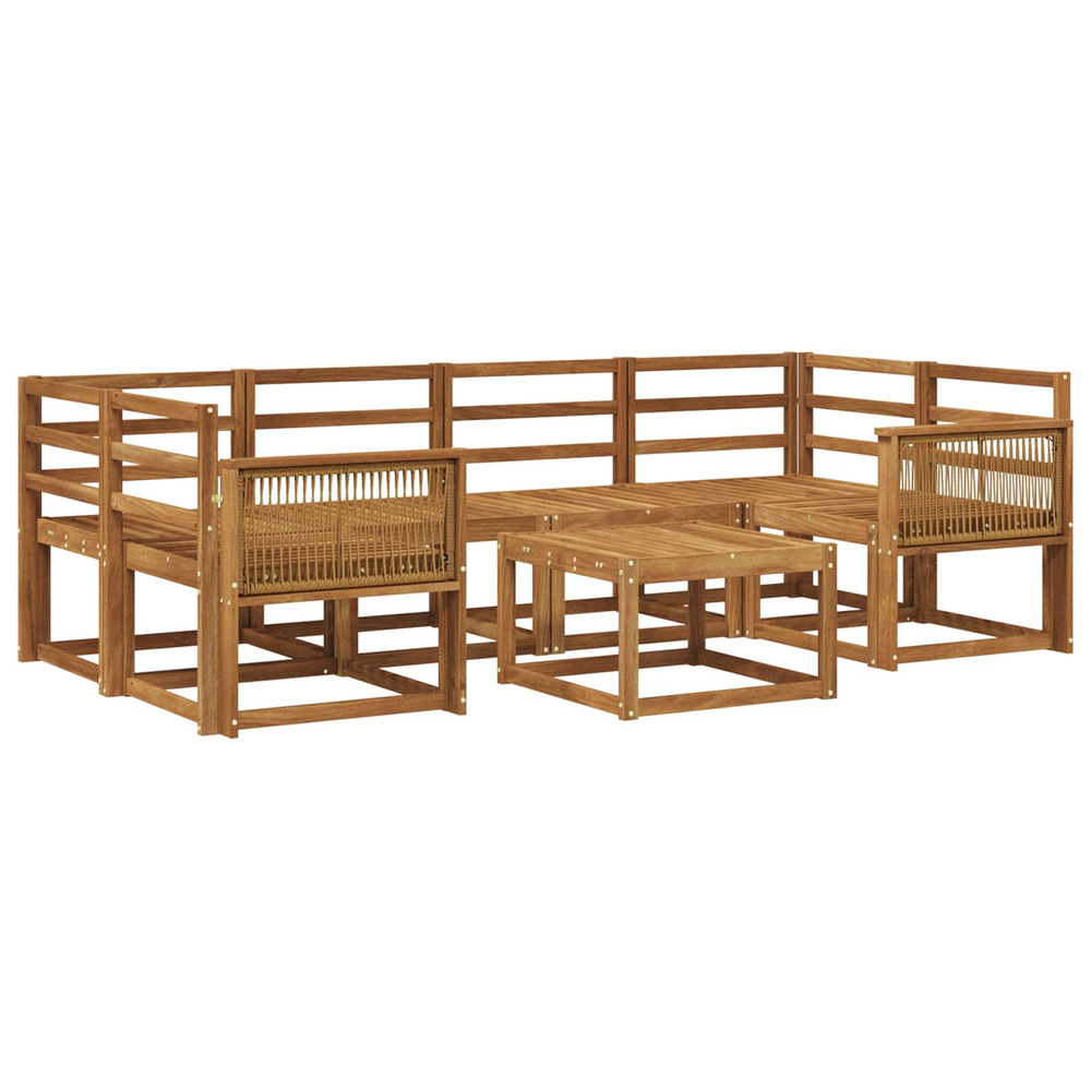 Ensemble de canapés d'extérieur 7 pcs naturel