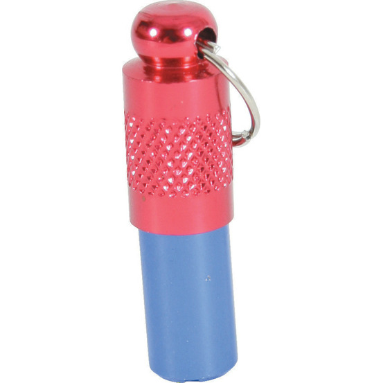 1 tube porte adresse bleu et rouge pour collier chien ou chat