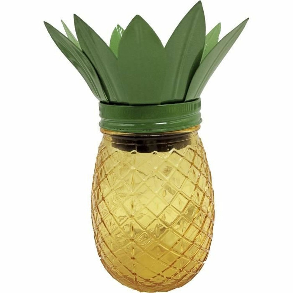 Lampe solaire ananas - galix - métal/verre - 5 led - 8h d'éclairage