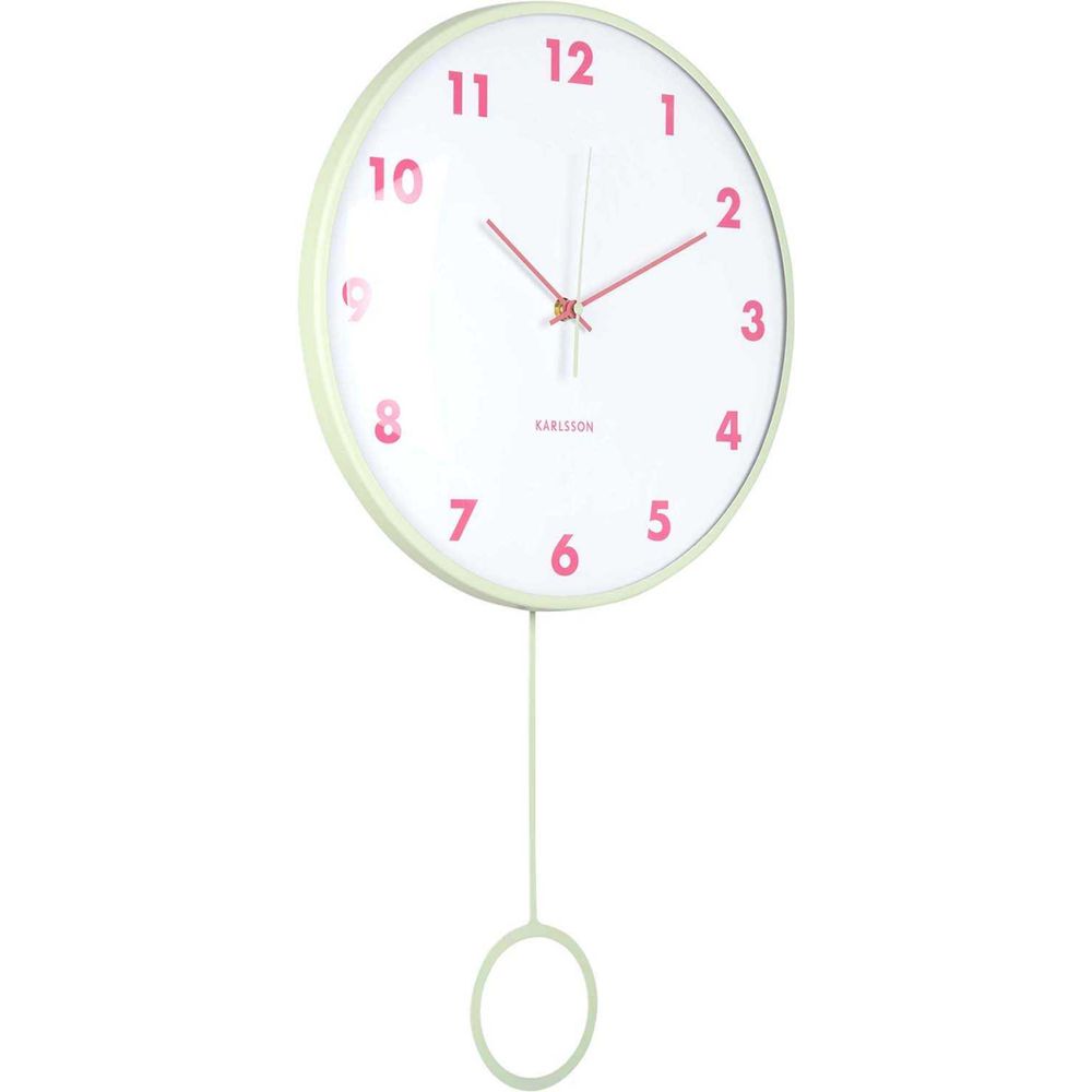 Horloge murale cheeky dome pendulum vert