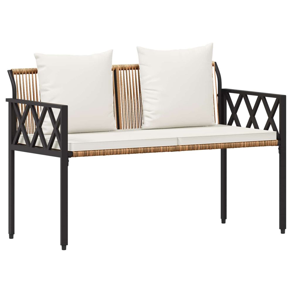 Bancs d'extérieur 2 -seater 116 x 56 x 75 cm polyrotin