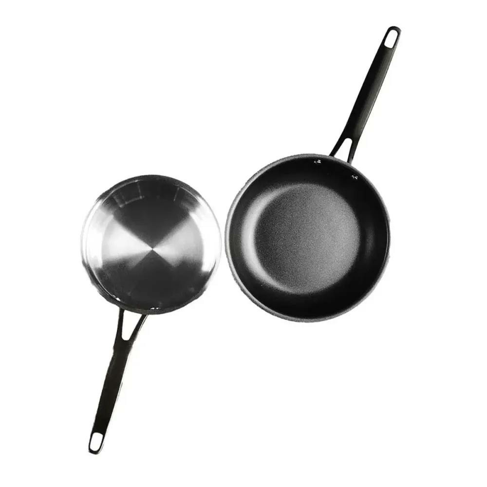 Poêle origin anti-adhérente en acier inoxydable - ø24cm - tous feux et four