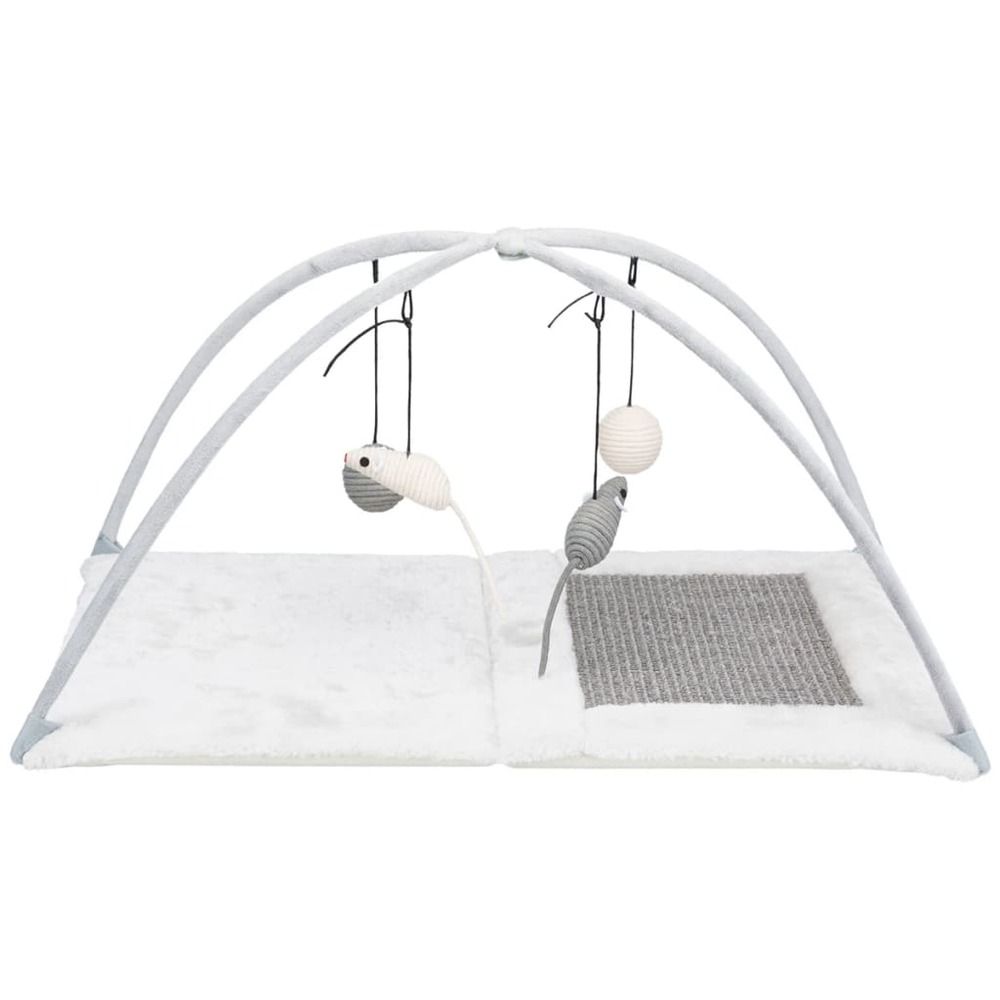 Tapis d'activité pour chats sisal et peluche 43114