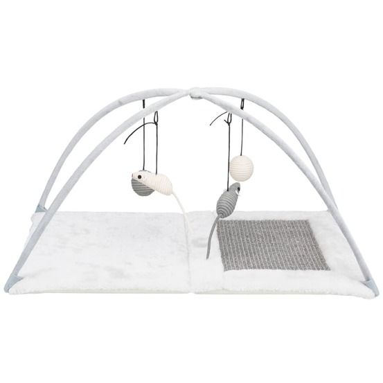 Tapis d'activité pour chats sisal et peluche 43114