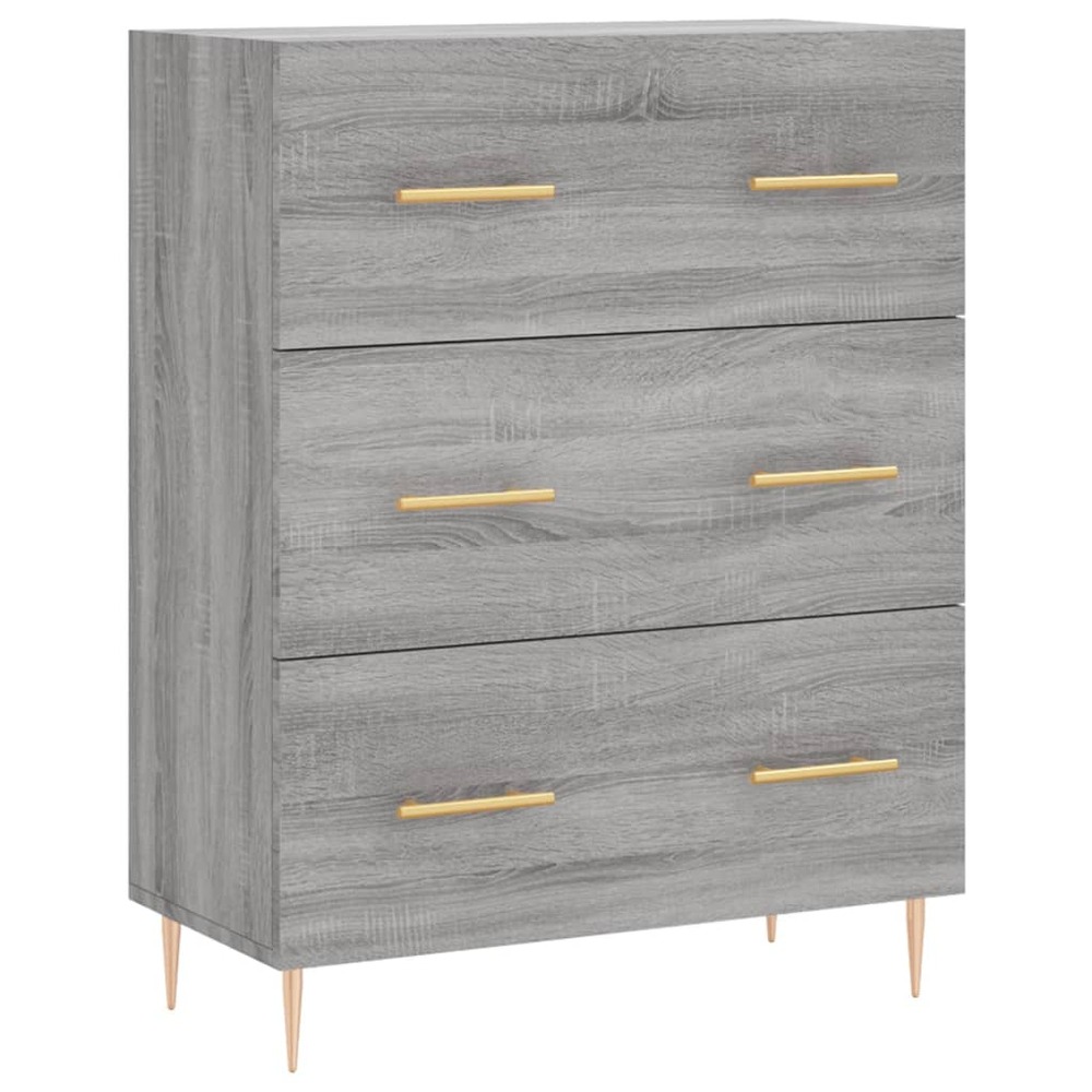 Buffet bahut commode armoire meuble de rangement organisateur cuisine salle de séjour salon sonoma 69,5 x 34 x 90 cm bois d'i